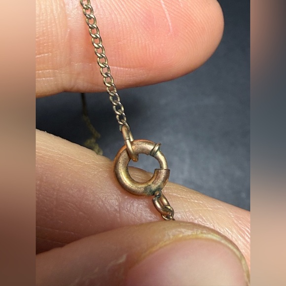 Vintage Swift & Fisher 1960s 12K Gold Filled Etched Cross Necklace - Picture 10 of 11